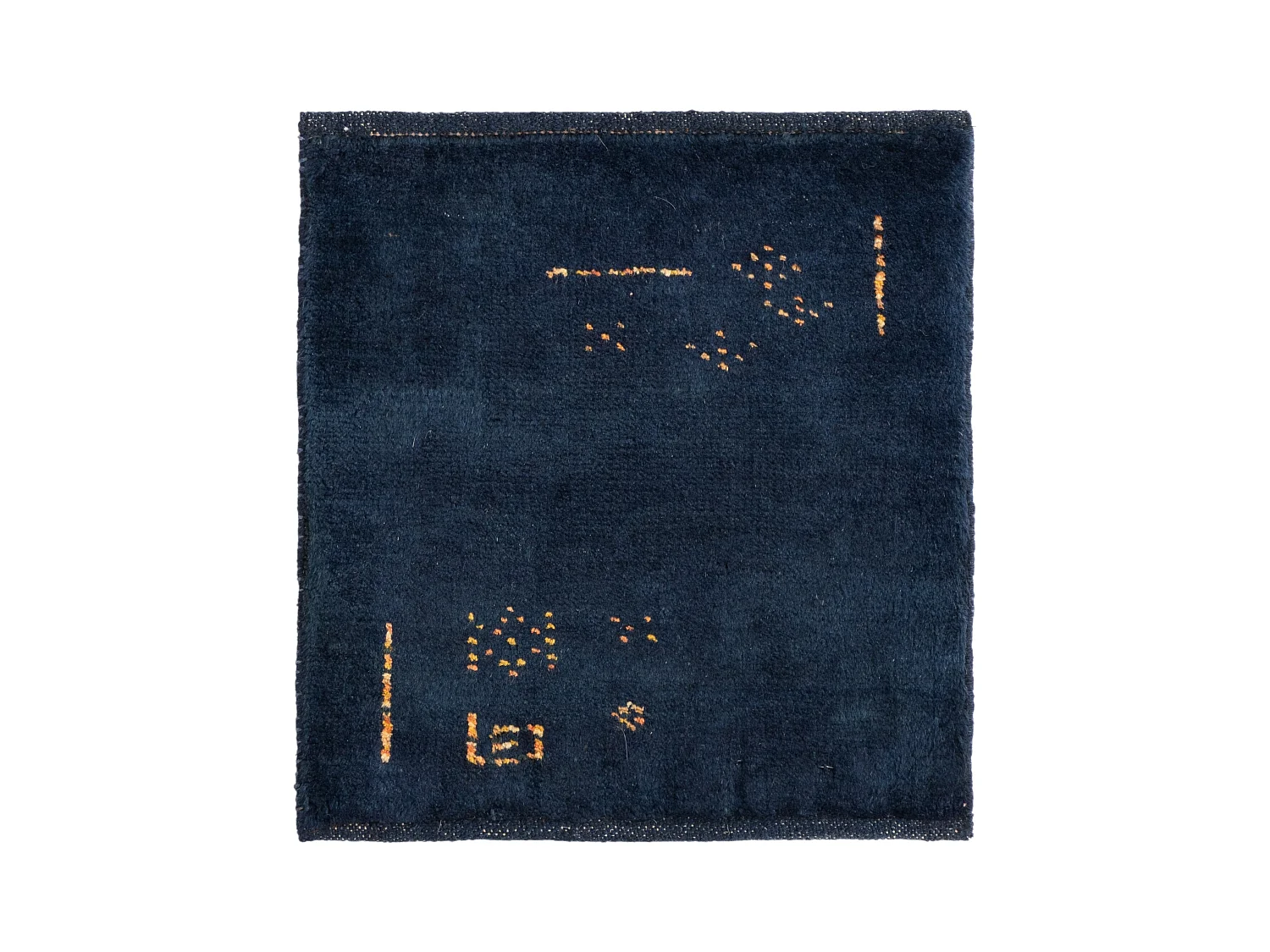 Wollteppich 45x50 Blau Gabbeh