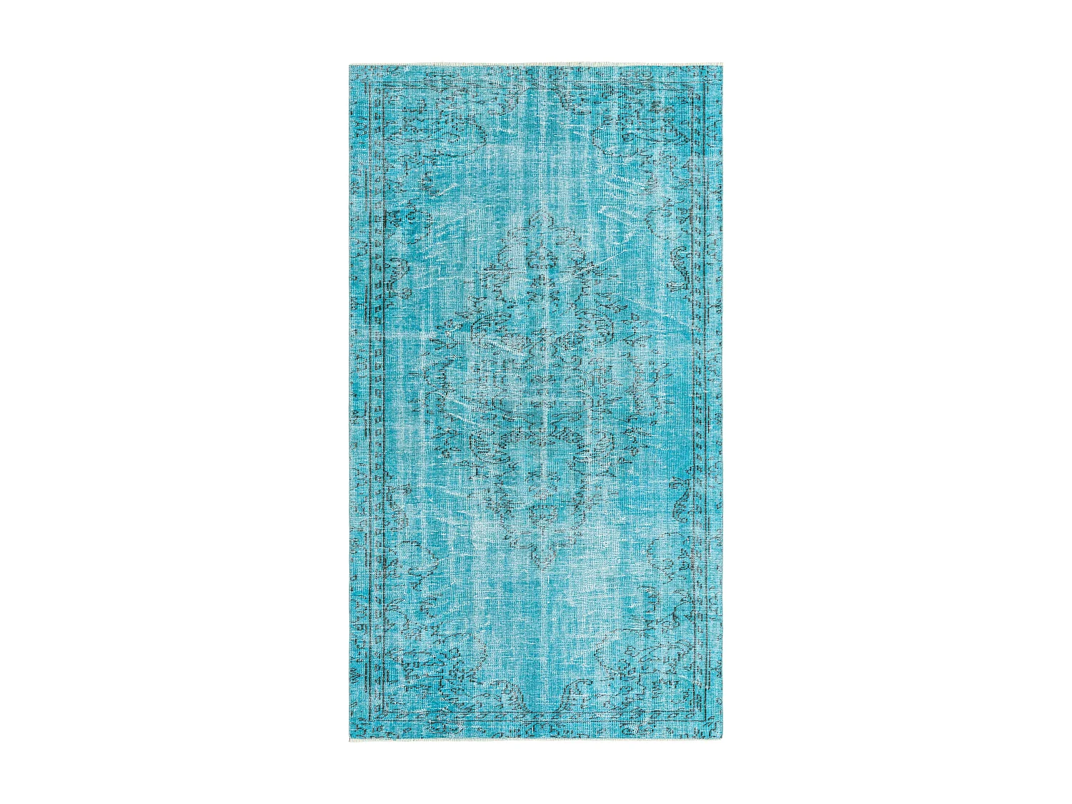 Tapis de laine 145x267 Bleu Ultra Vintage