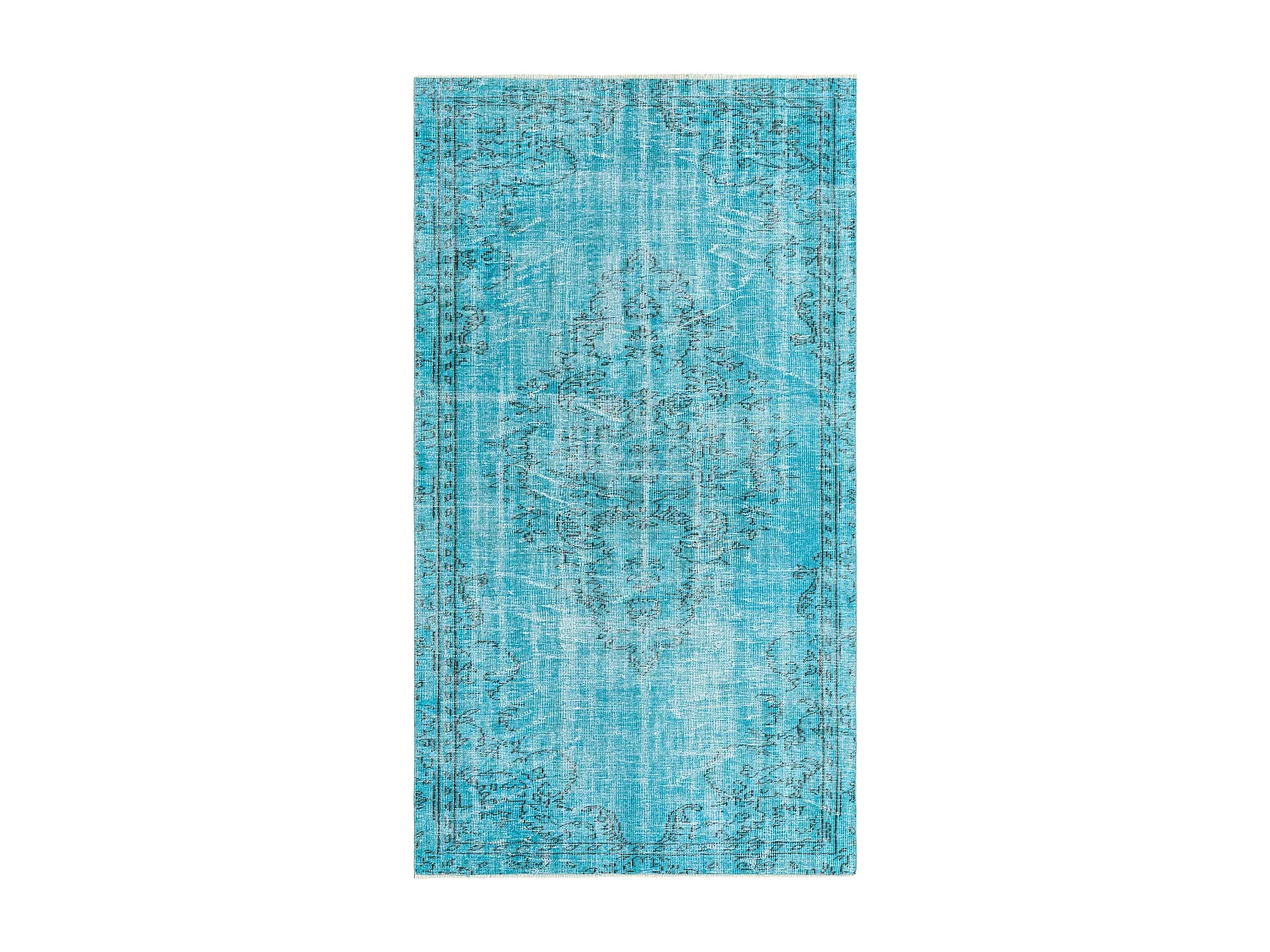 Tapis de laine 145x267 Bleu Ultra Vintage