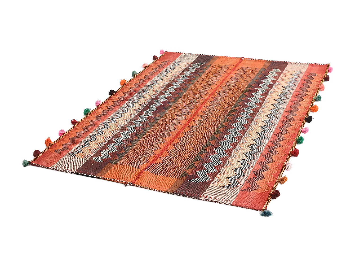 Wollteppich 147x197 Orange Jajim