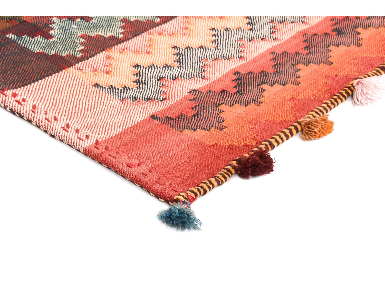 Wollteppich 147x197 Orange Jajim