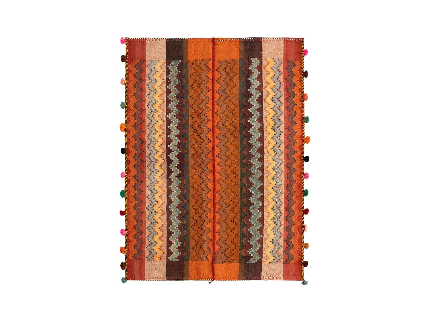 Tapis de laine 147x197 orange Jajim
