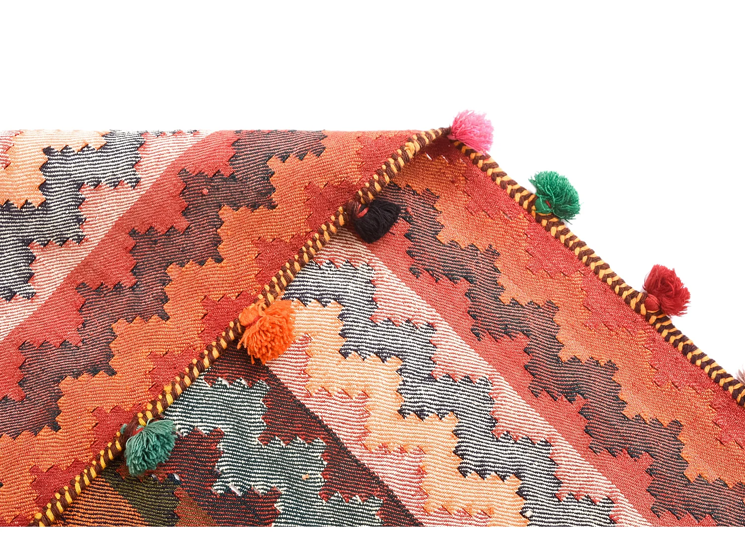 Tapis de laine 147x197 orange Jajim