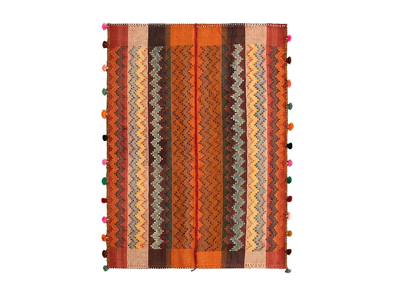 Tapis de laine 147x197 orange Jajim