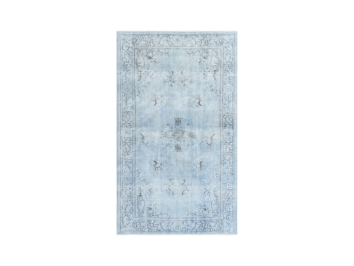 Tapis de laine 160x272 Bleu Ultra Vintage