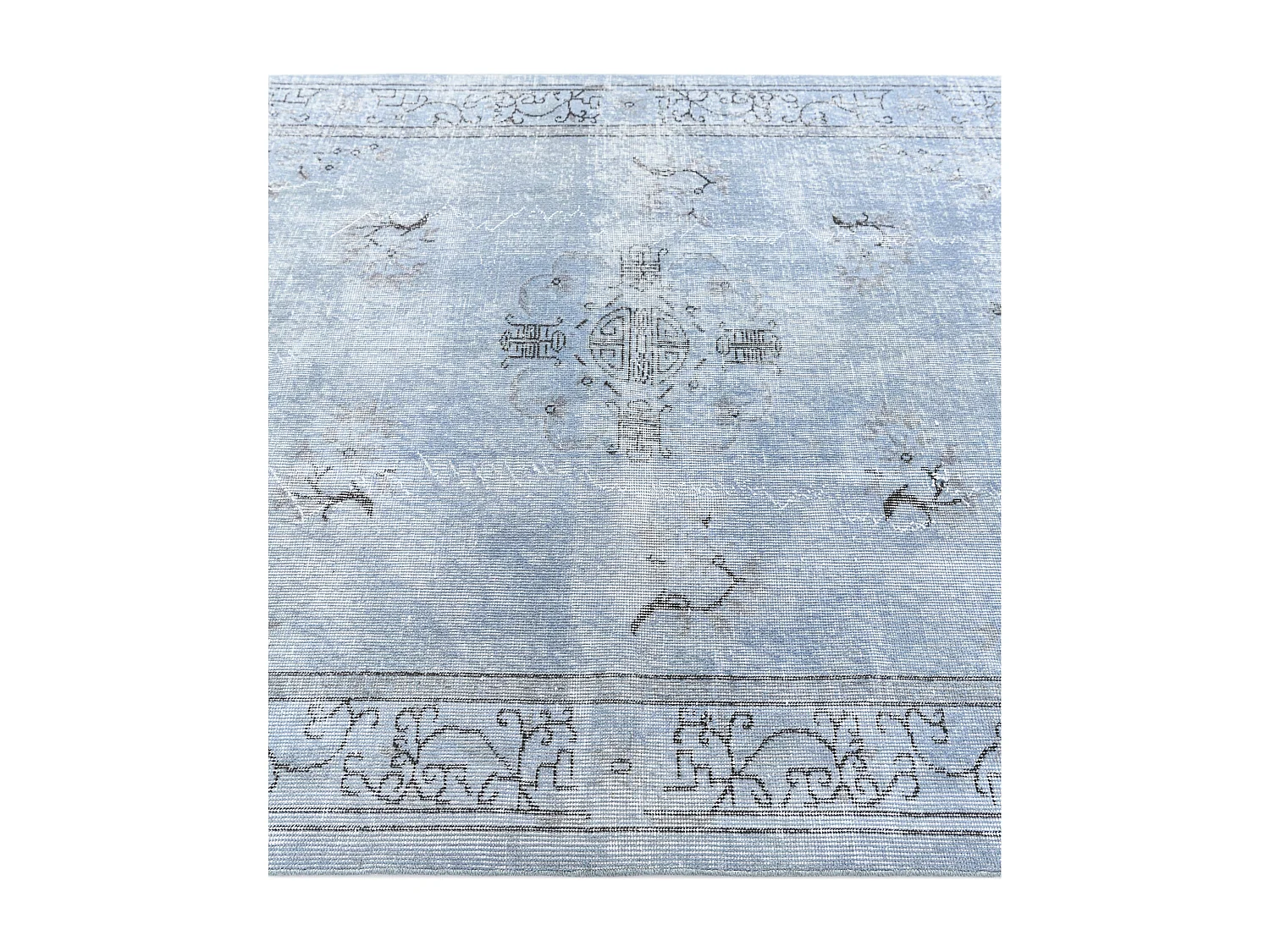 Tapis de laine 160x272 Bleu Ultra Vintage