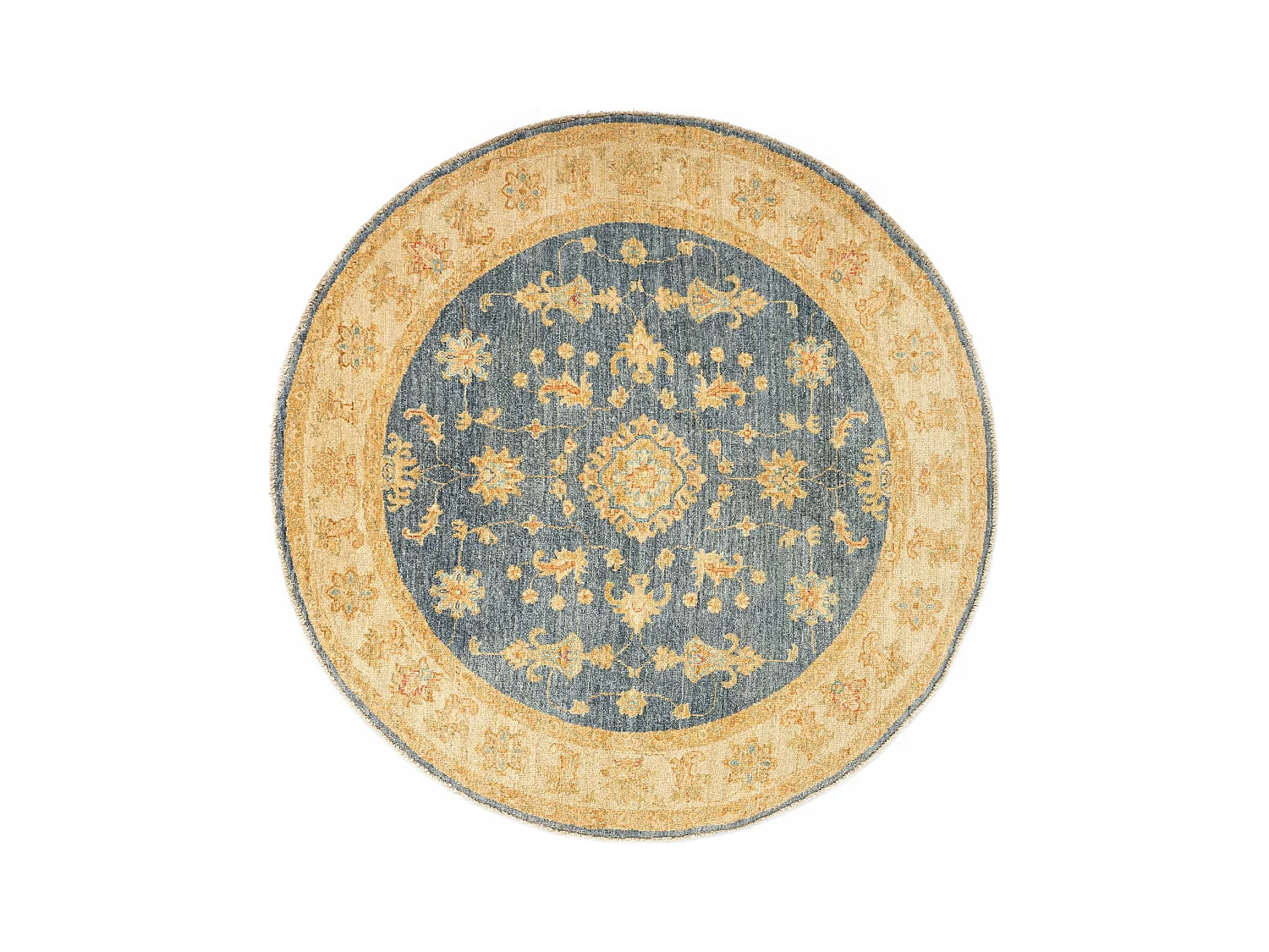 Tapis de laine 150x150 Bleu Kaizar