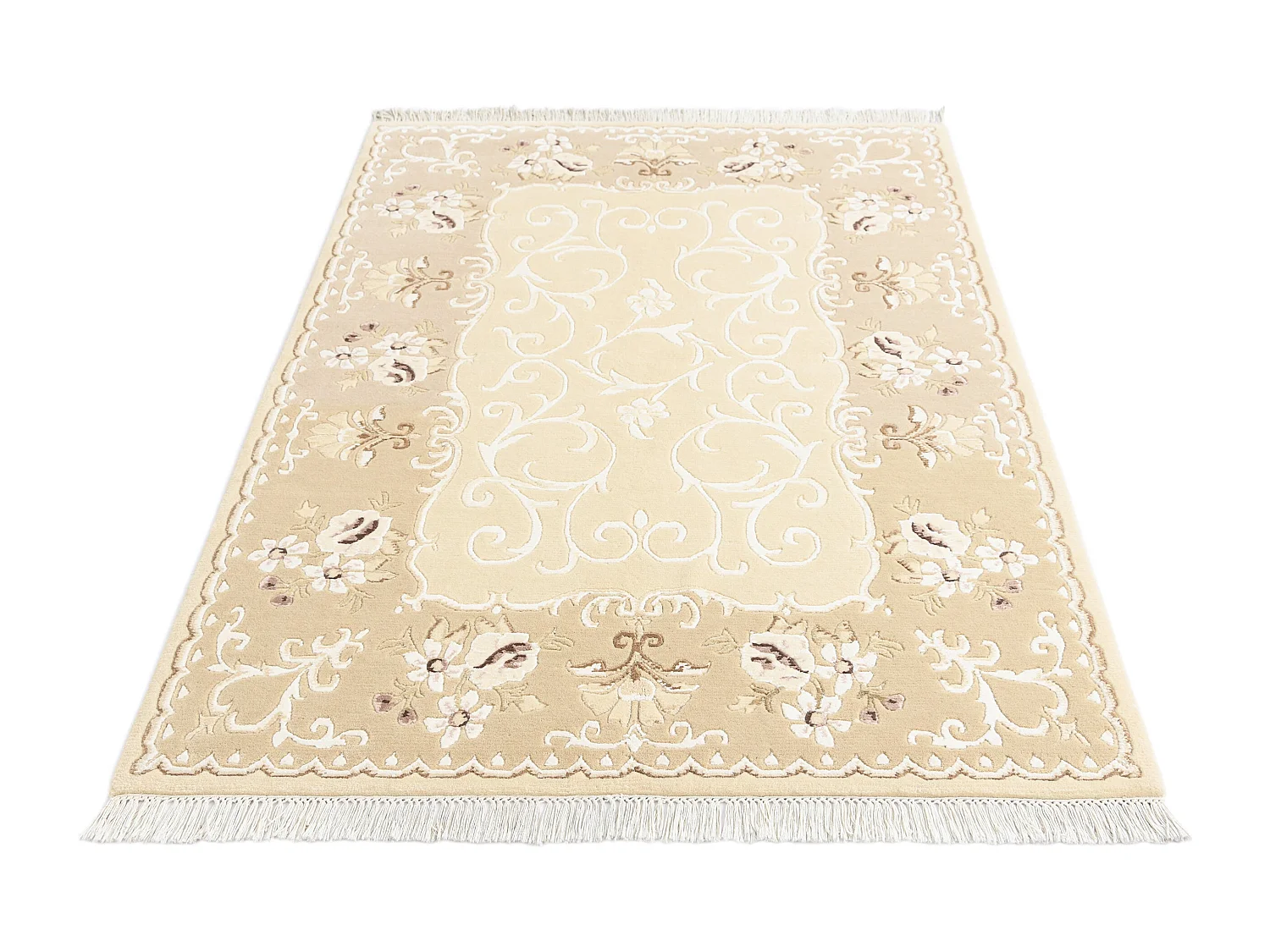 Tapis de laine 124x185 beige Darya