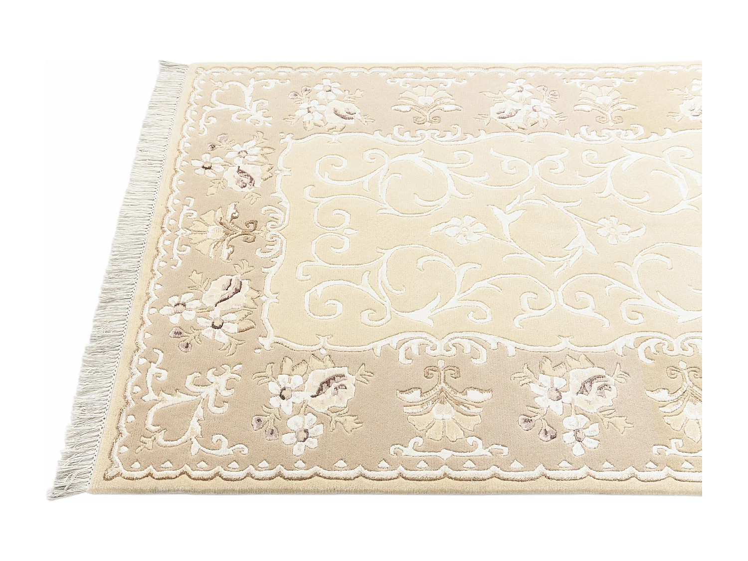 Tapis de laine 124x185 beige Darya