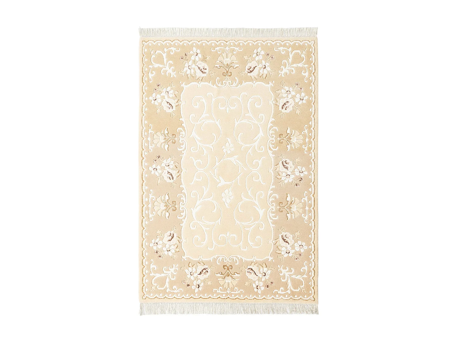 Tapis de laine 124x185 beige Darya