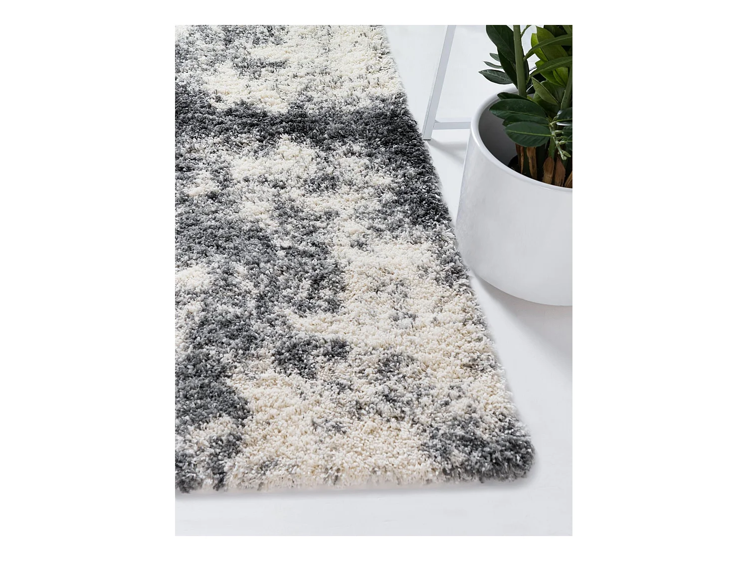 Tapis shaggy 62x185 beige - gris pierre Lachen Haze