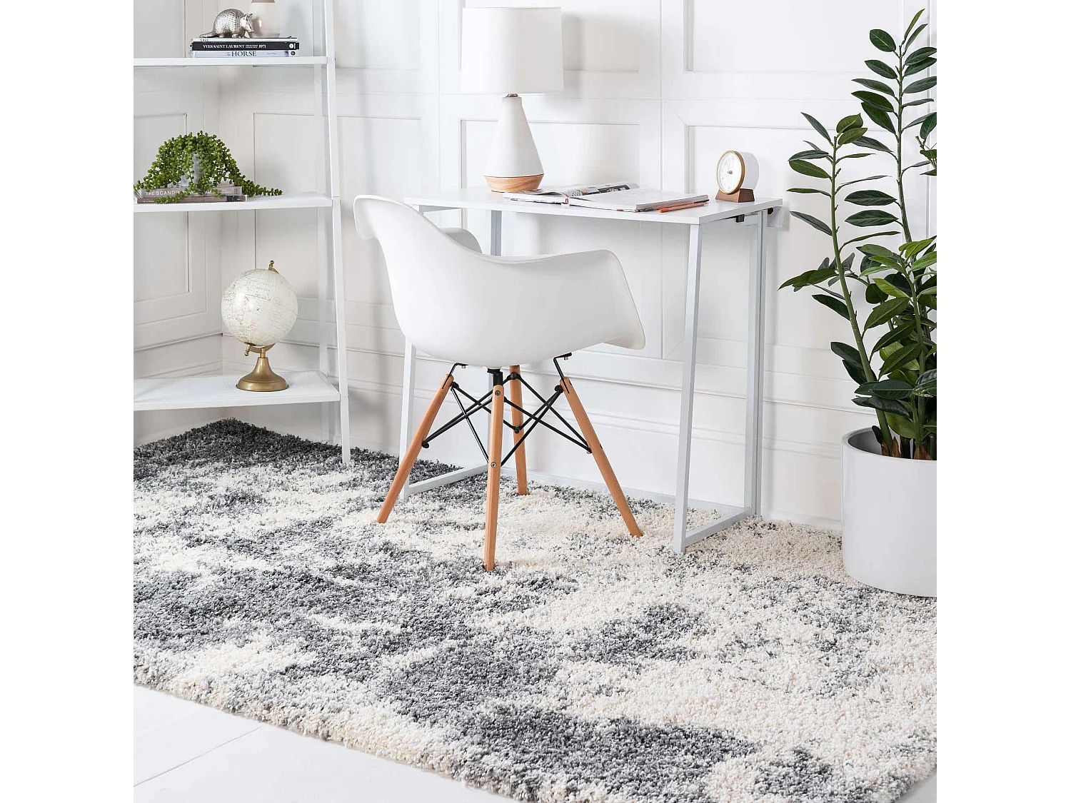 Tapis shaggy 62x185 beige - gris pierre Lachen Haze