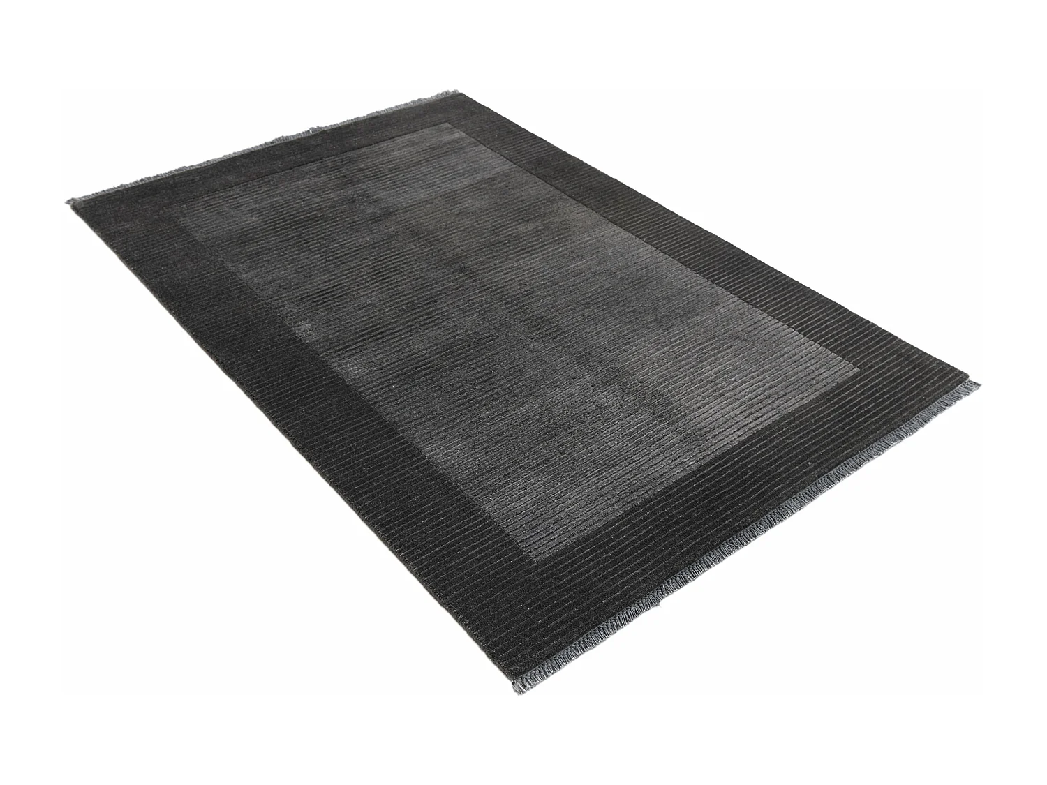 Wollteppich 122x178 Schwarz Darya