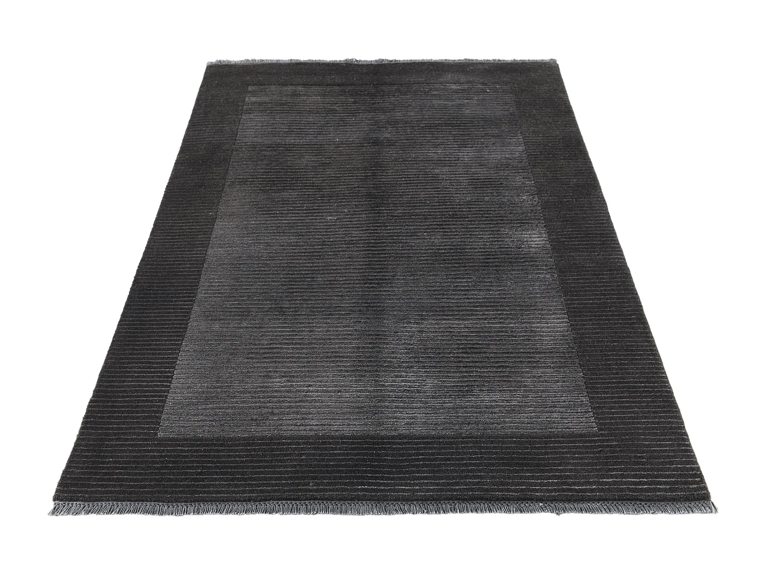 Wollteppich 122x178 Schwarz Darya