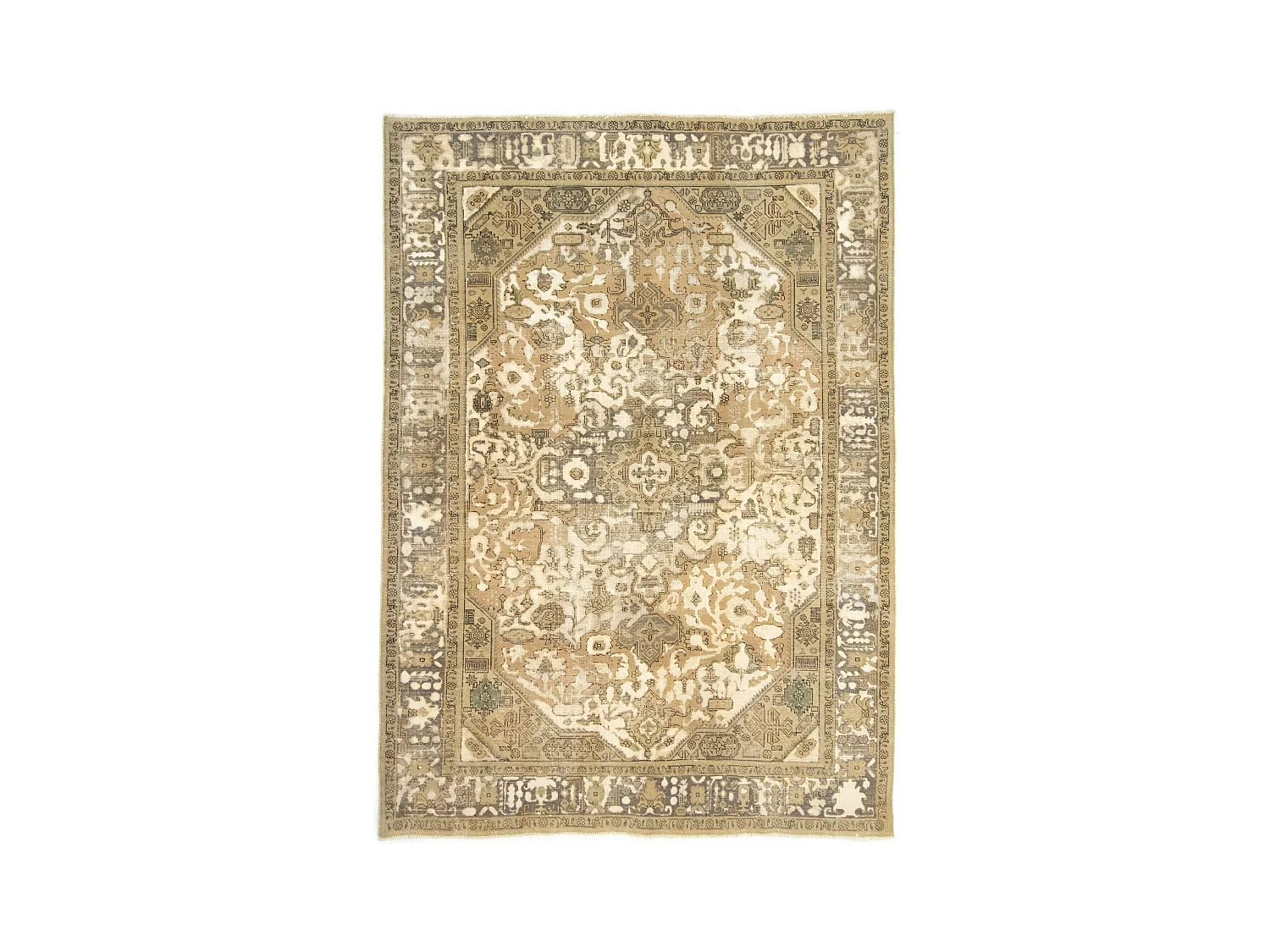 Tapis de laine 205x287 beige Vintage Royal