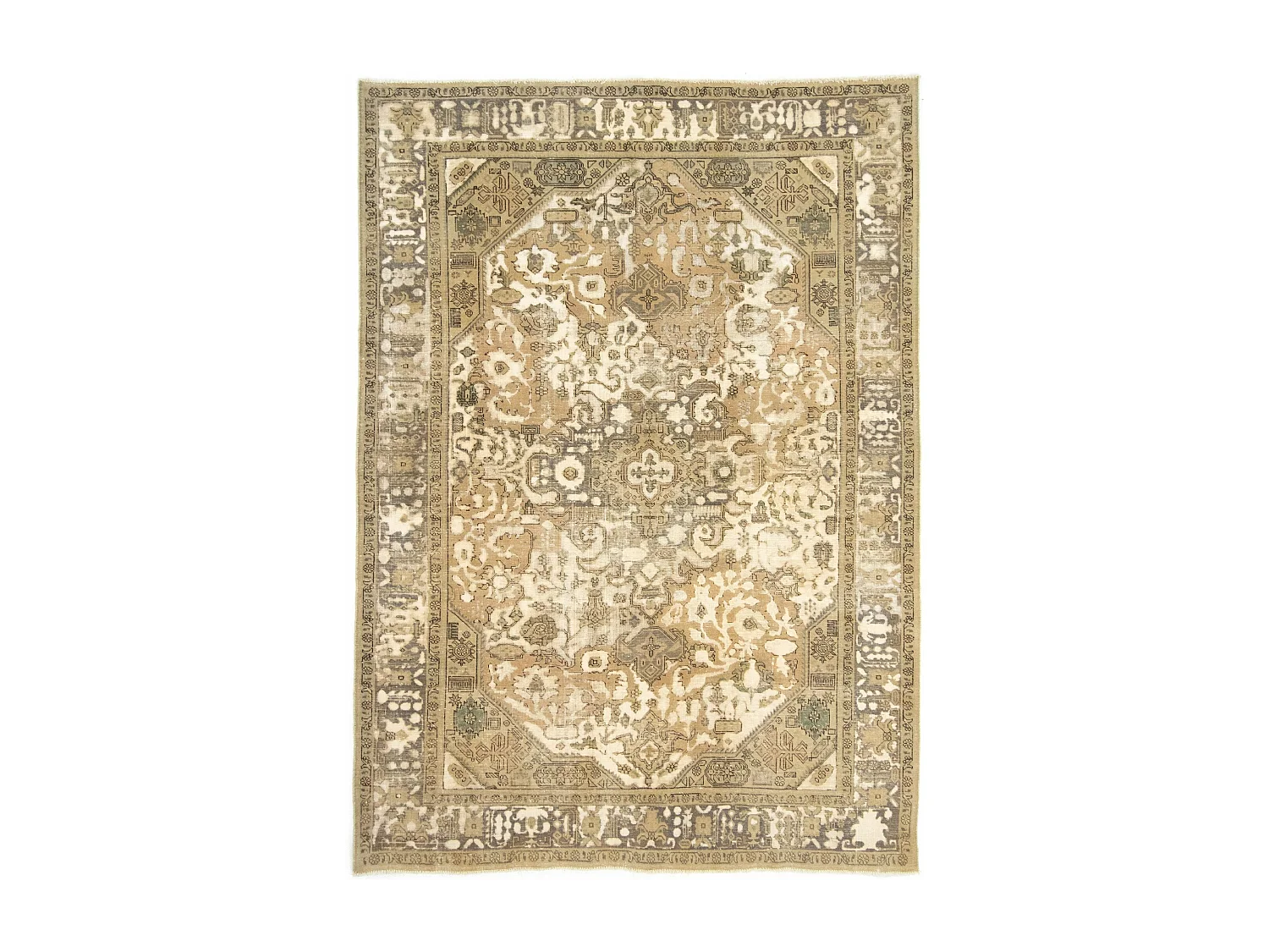 Tapis de laine 205x287 beige Vintage Royal