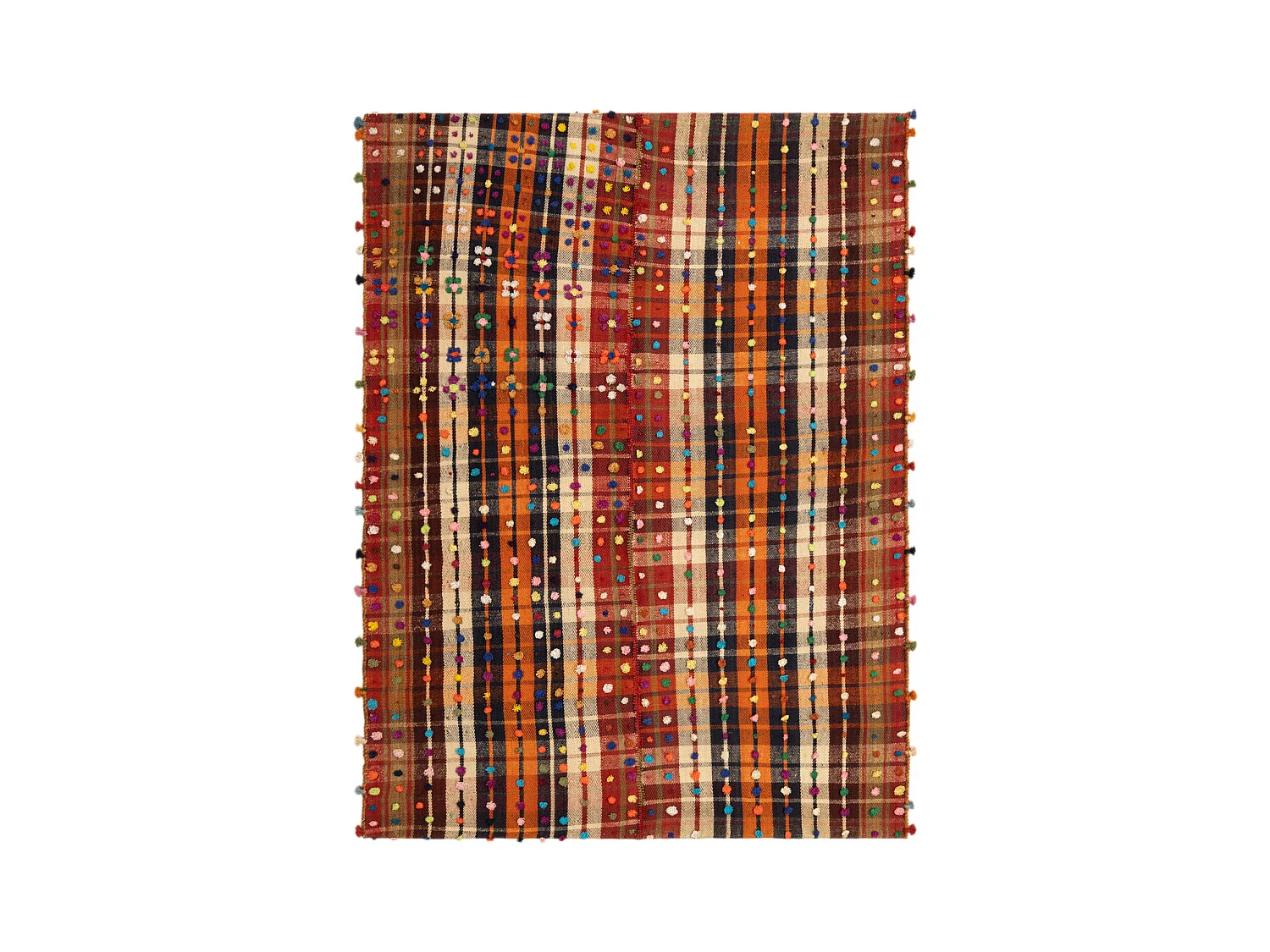 Tapis de laine 150x198 rouge Jajim
