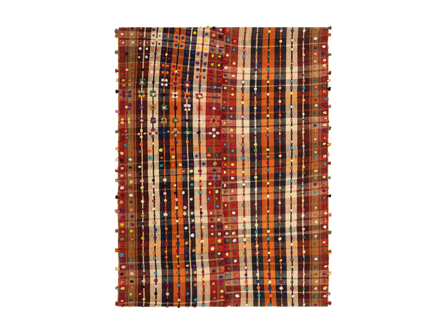 Wollteppich 150x198 Rot Jajim