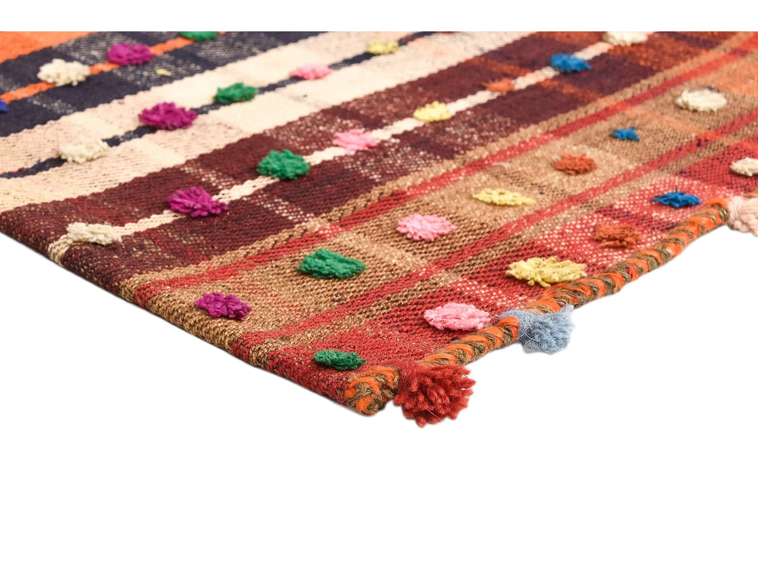 Tapis de laine 150x198 rouge Jajim