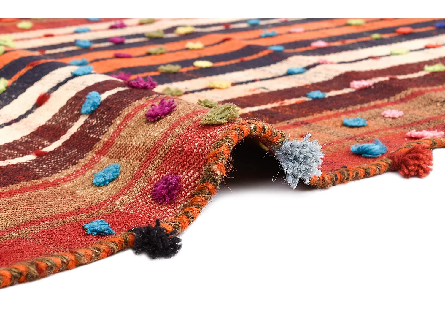 Tapis de laine 150x198 rouge Jajim