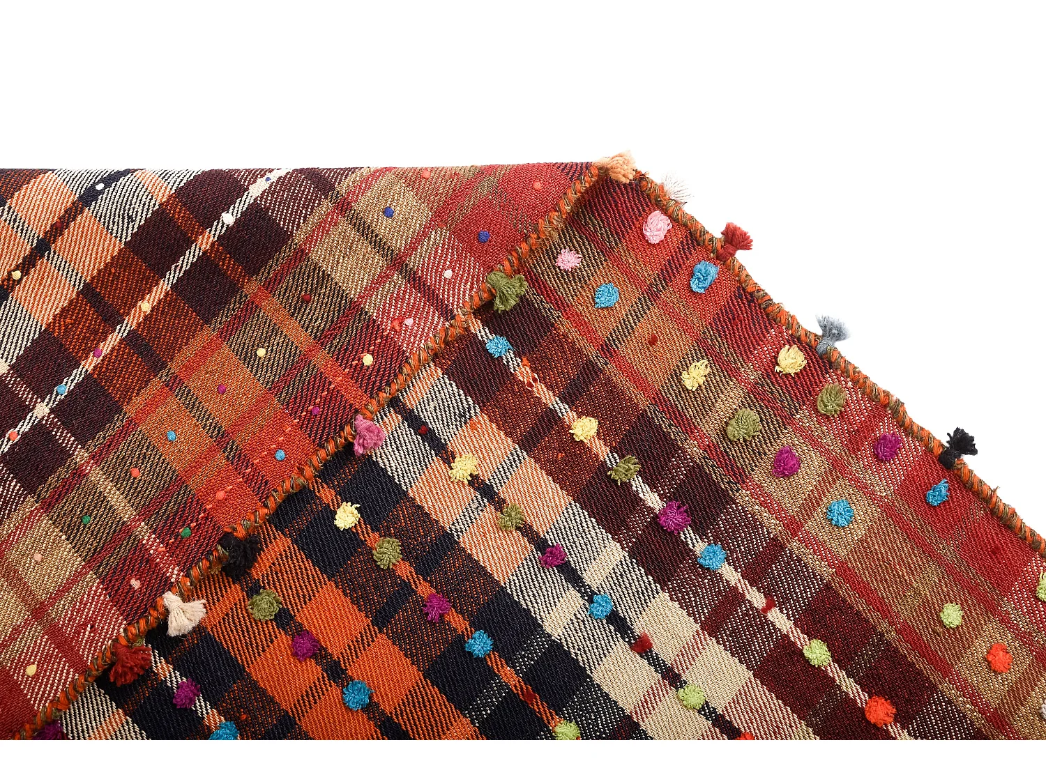 Tapis de laine 150x198 rouge Jajim