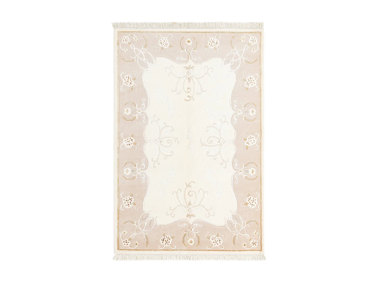 Tapis de laine 122x183 beige Darya