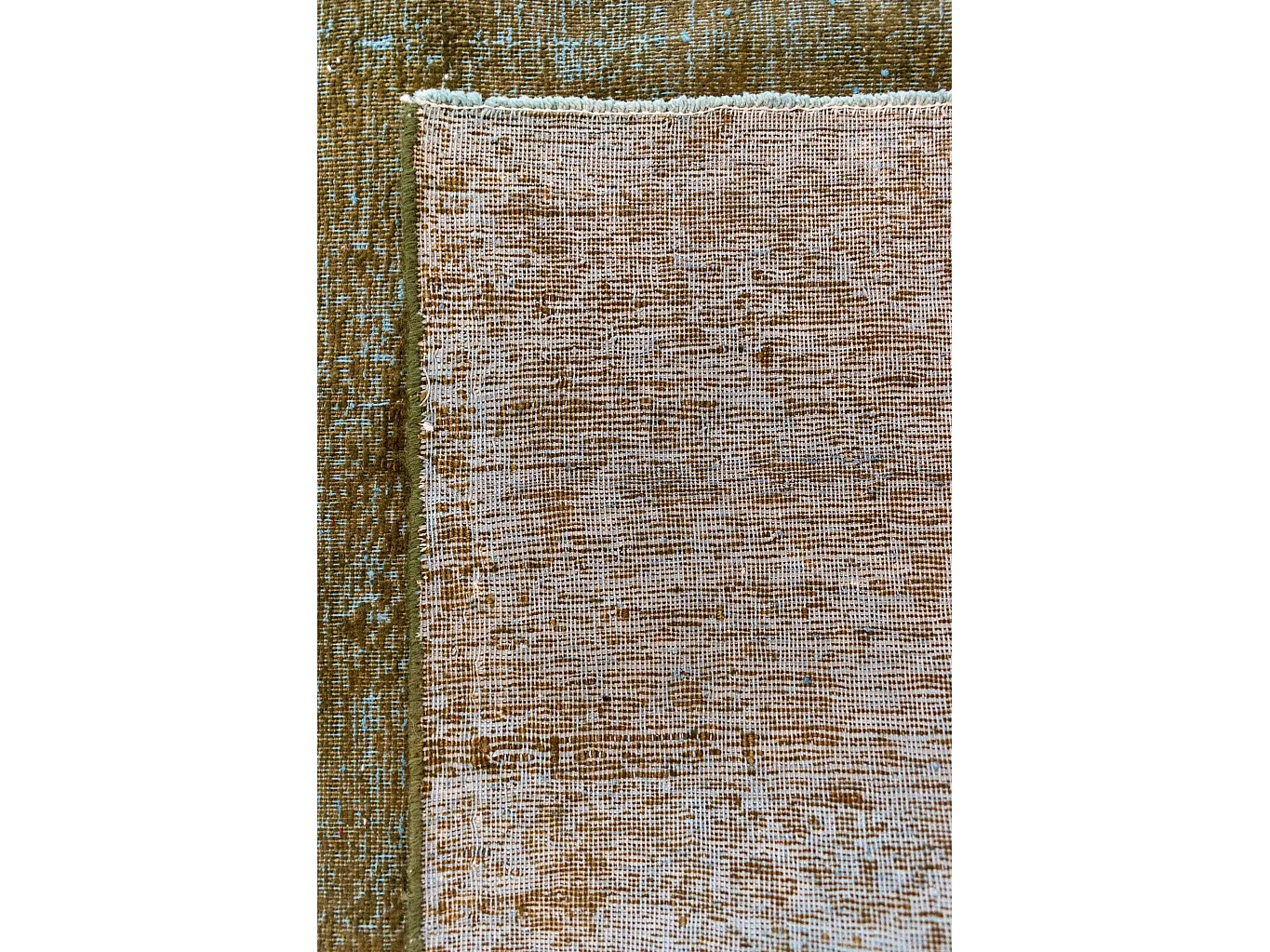 Tapis de laine 111x203 Bleu Vintage Royal