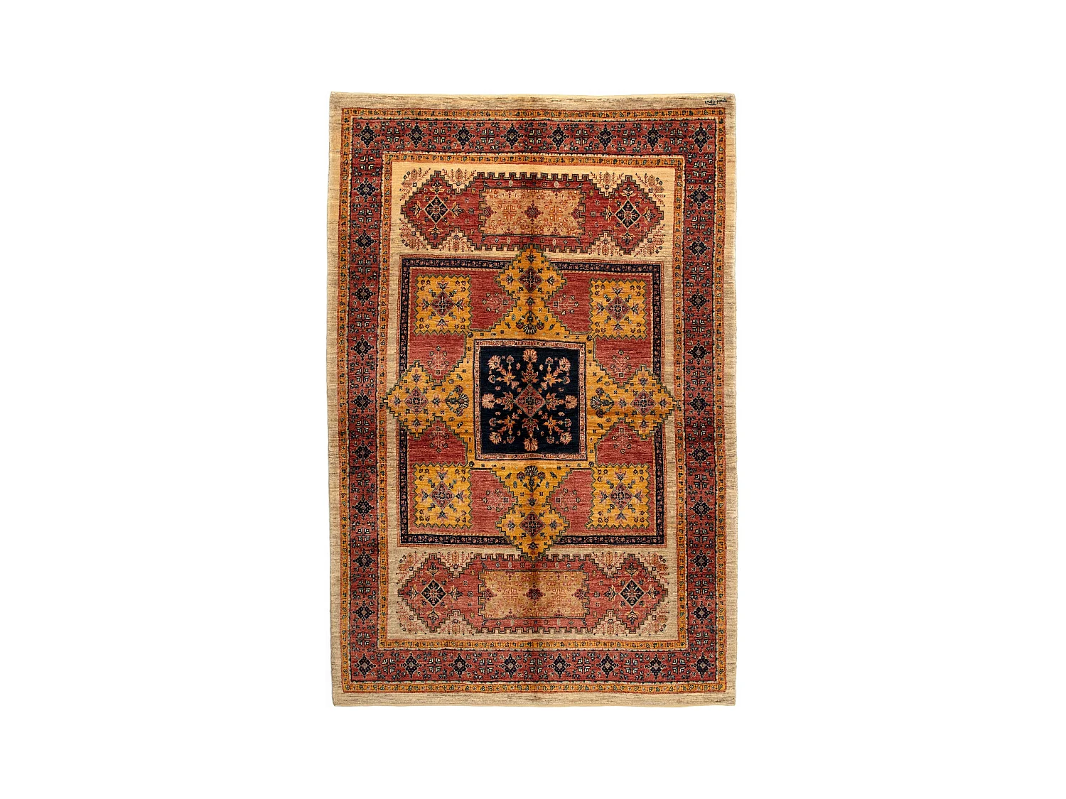 Tapis de laine 158x234 rouge Kashkuli