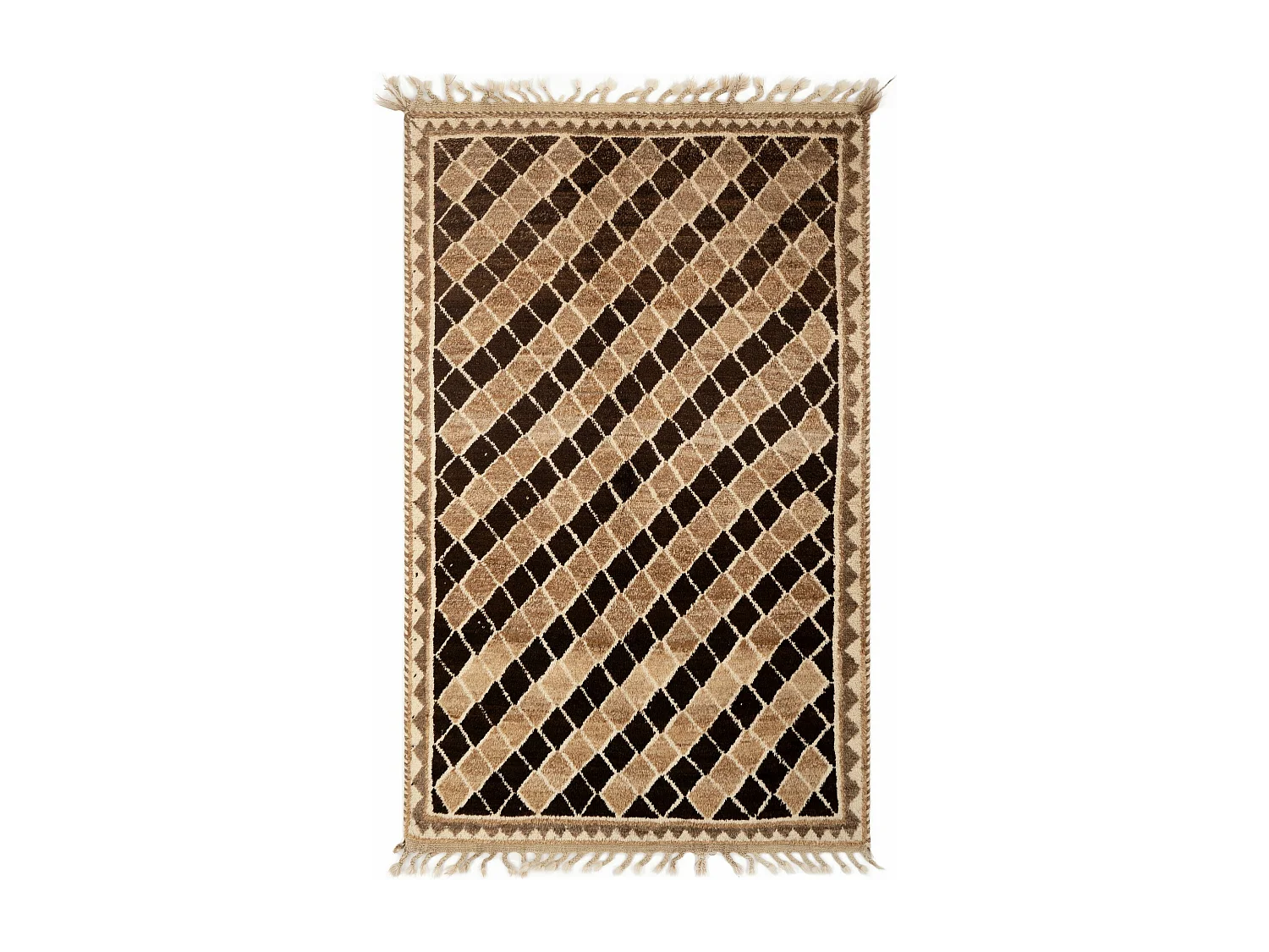 Tappeto in lana 118x188 giallo Gabbeh