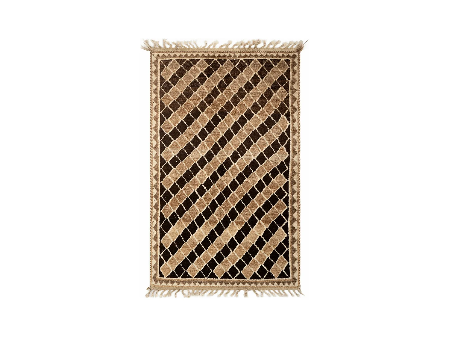 Tapis de laine 118x188 jaune Gabbeh