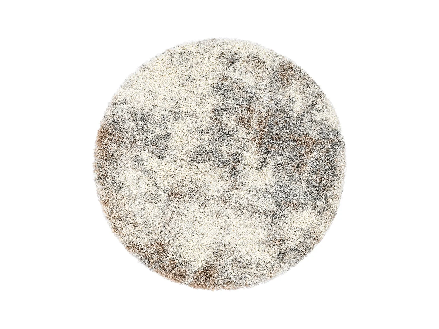 Hochflorteppich 240x240 Beige - Braun Lachen Haze