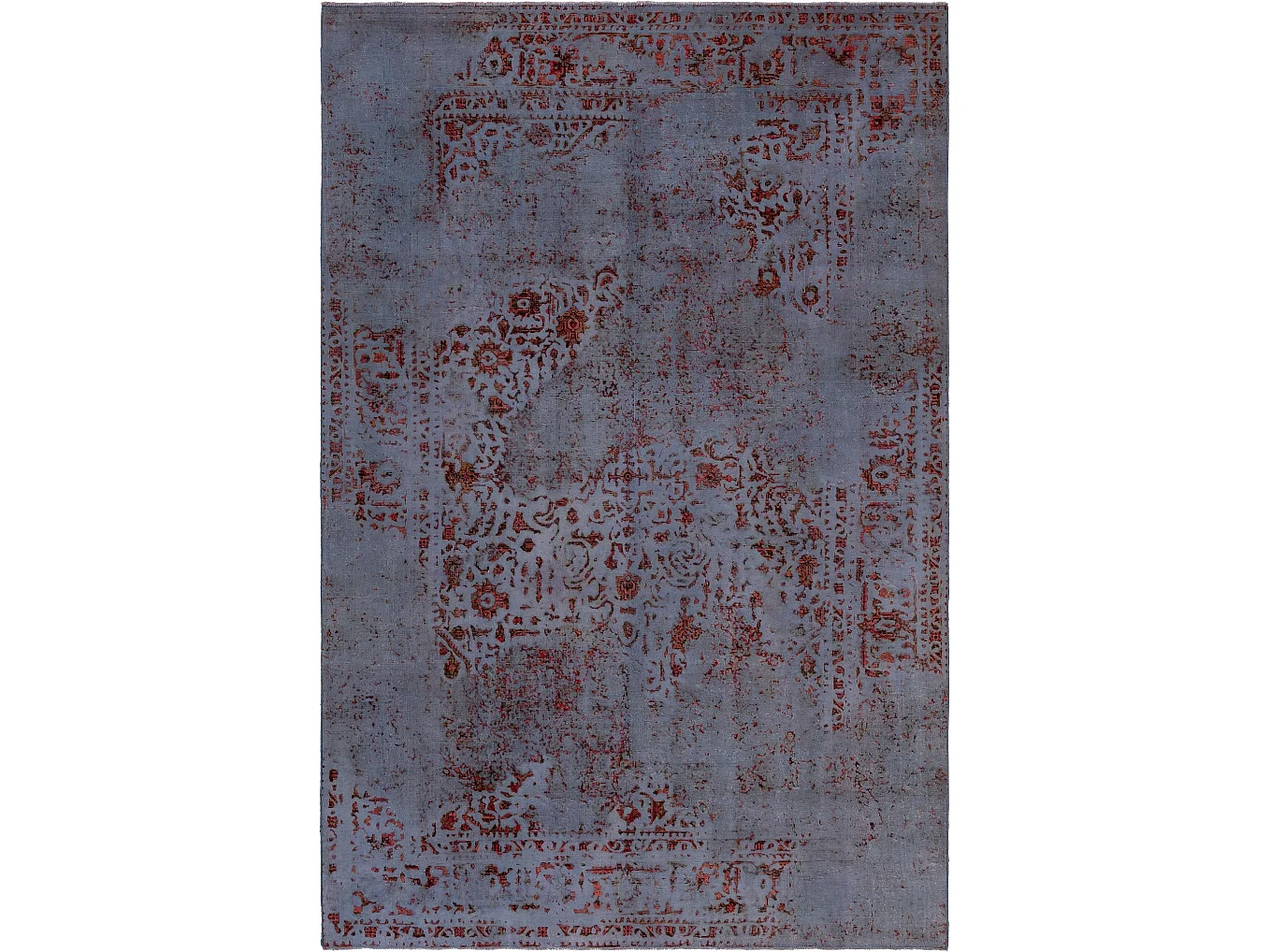Tapis de laine 189x286 Bleu Vintage Royal