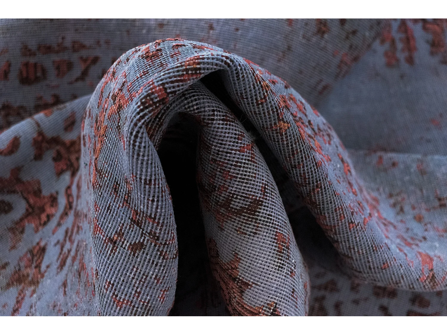 Tapis de laine 189x286 Bleu Vintage Royal