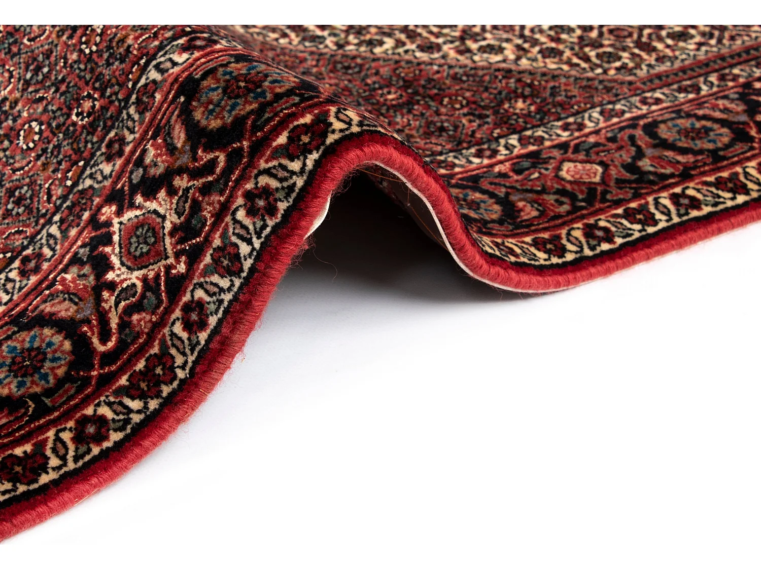 Tapis de couloir en laine 84x387 rouge Bidjar
