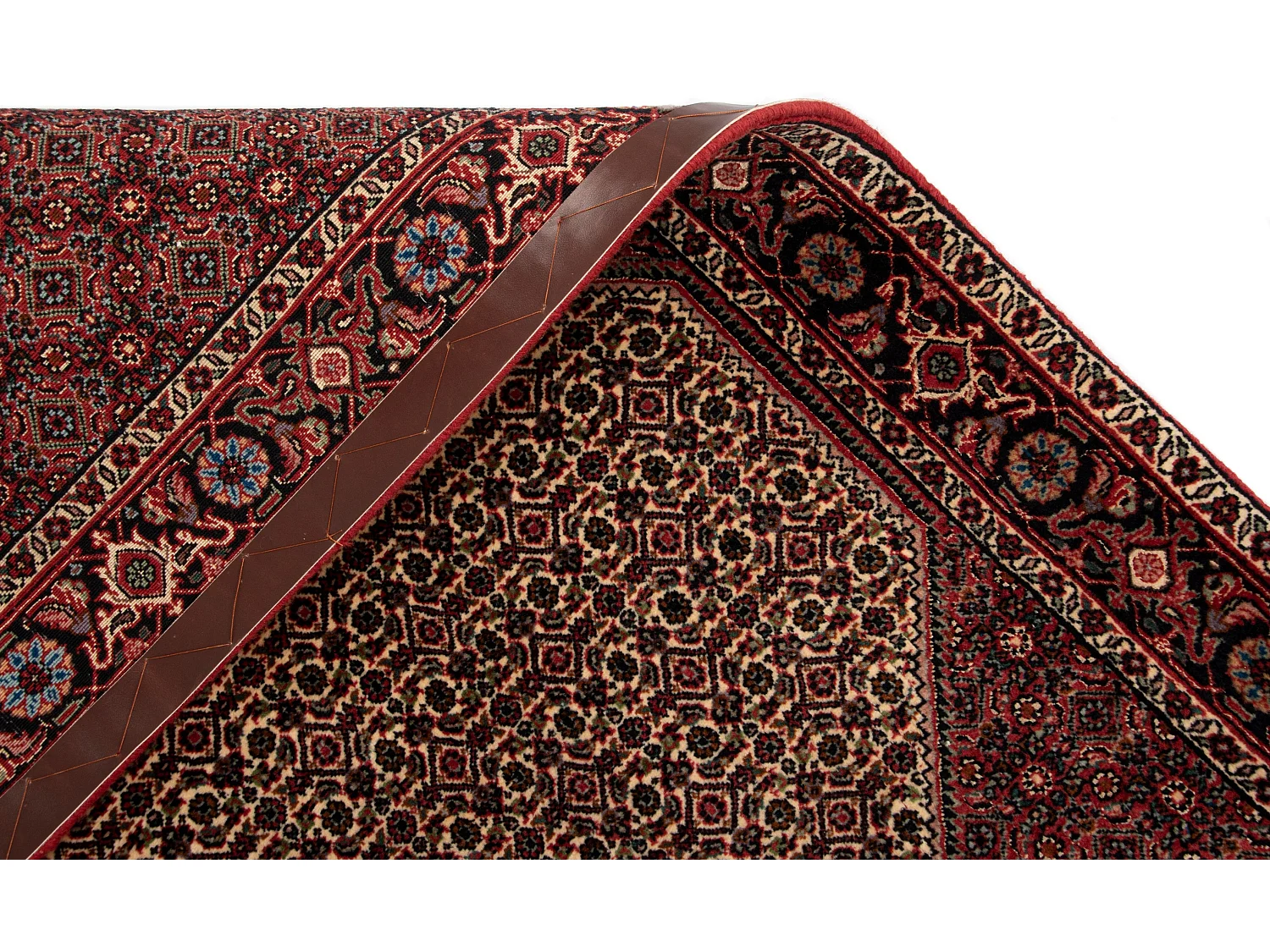 Tapis de couloir en laine 84x387 rouge Bidjar