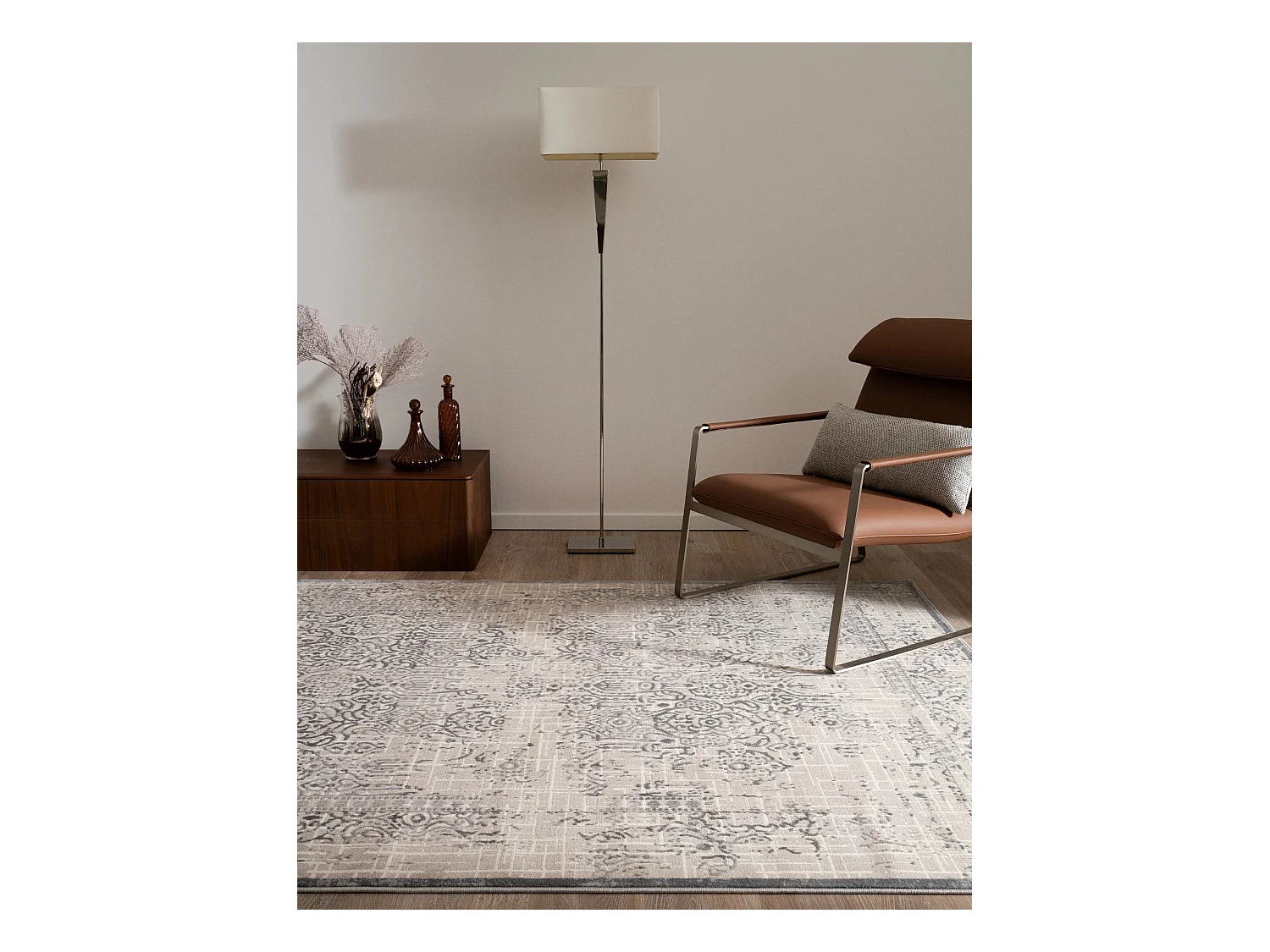 Tapis 240x305 blanc crème Bern Shimmer