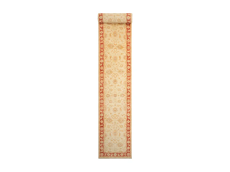 Läufer-Wollteppich 88x595 Beige Kaizar