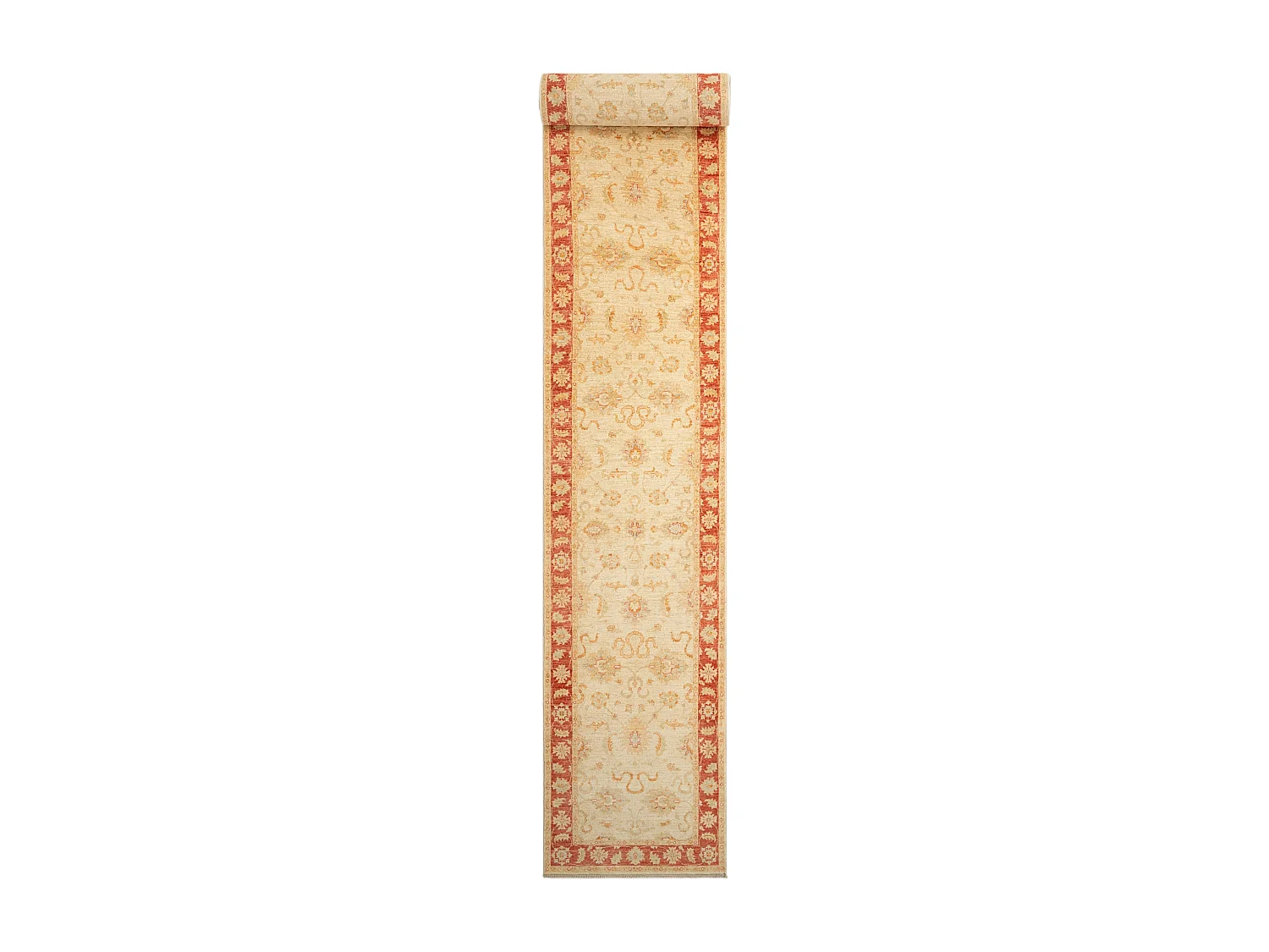Läufer-Wollteppich 88x595 Beige Kaizar