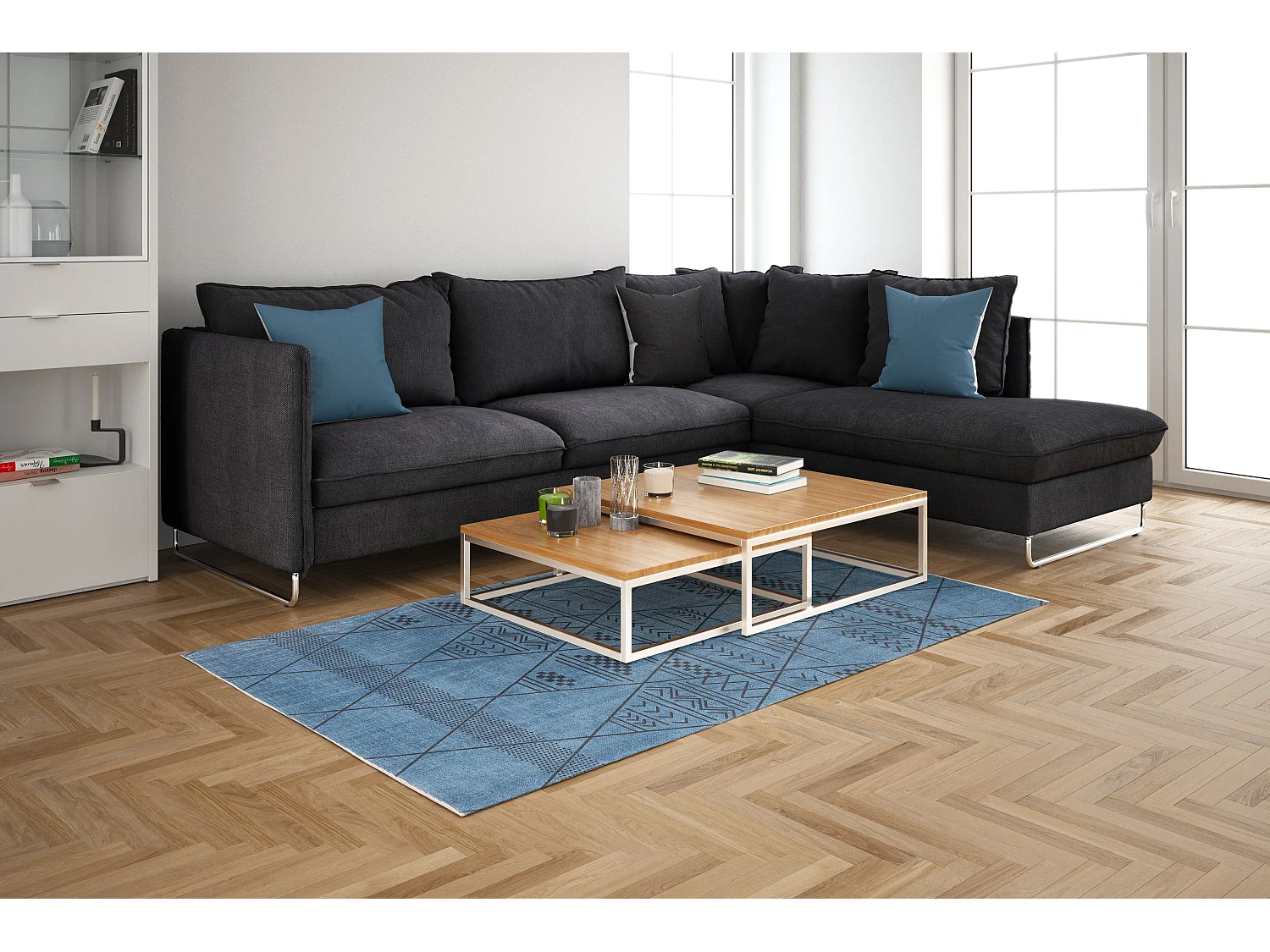 Tapijt 305x215 Grijs Kriens Maya