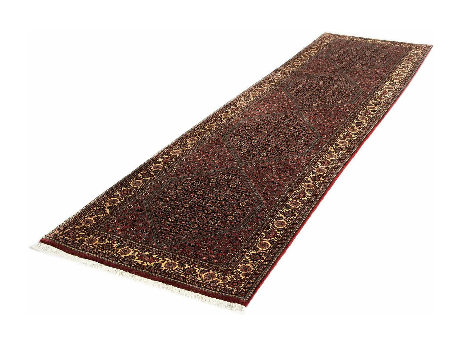 Tapis de couloir en laine 86x312 rouge Bidjar