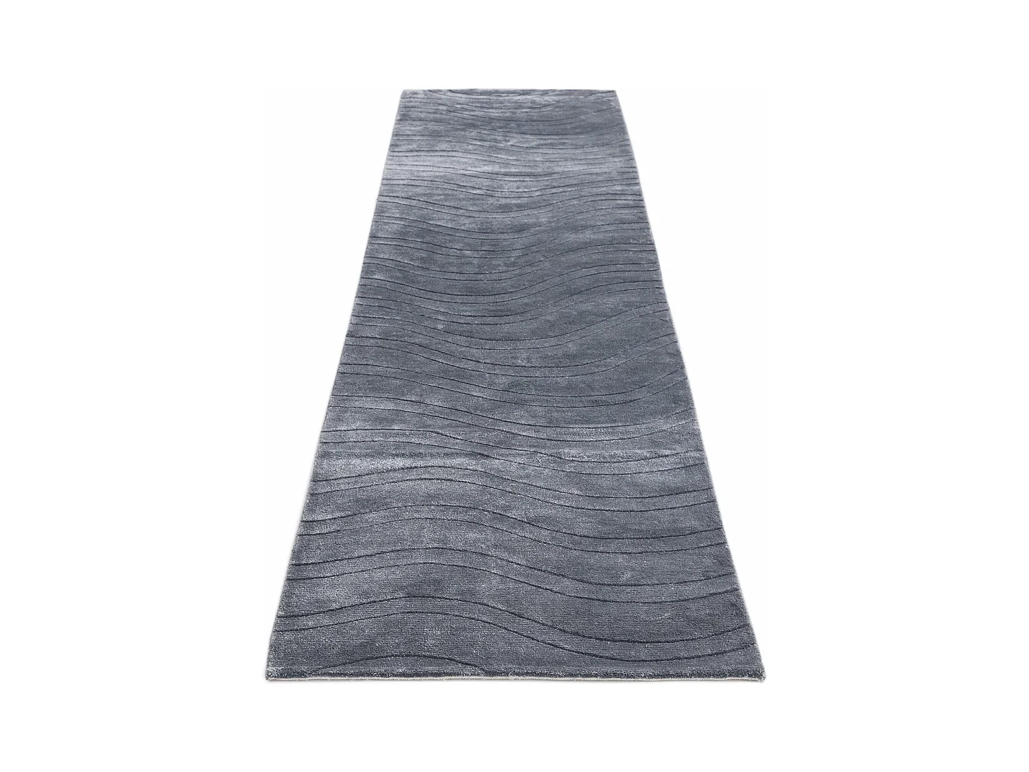 Tapis de couloir en laine 84x300 gris Darya