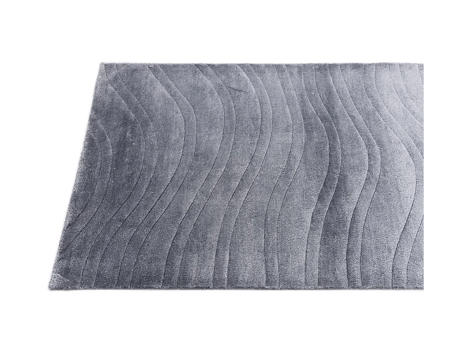 Tapis de couloir en laine 84x300 gris Darya