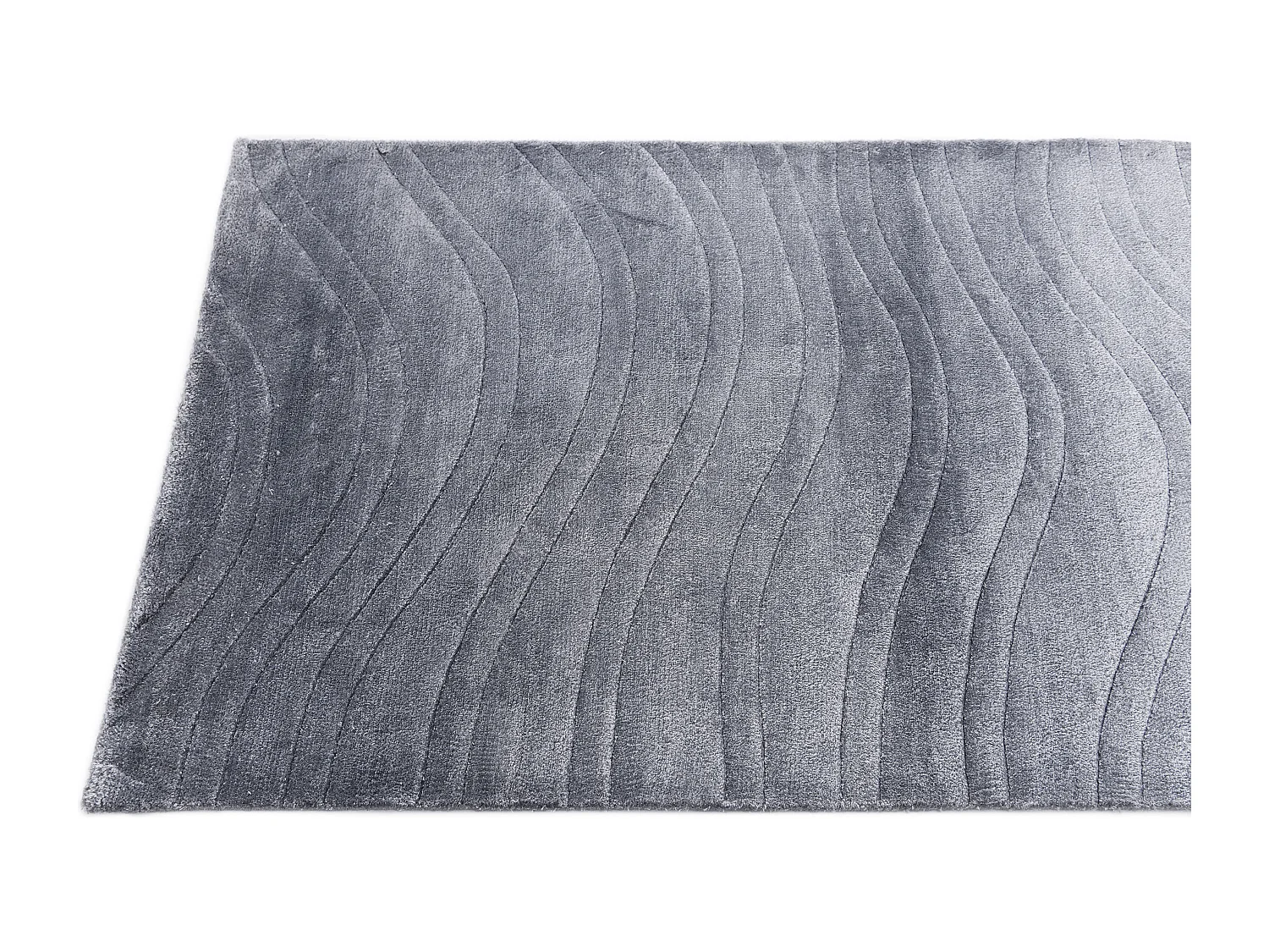 Tapis de couloir en laine 84x300 gris Darya