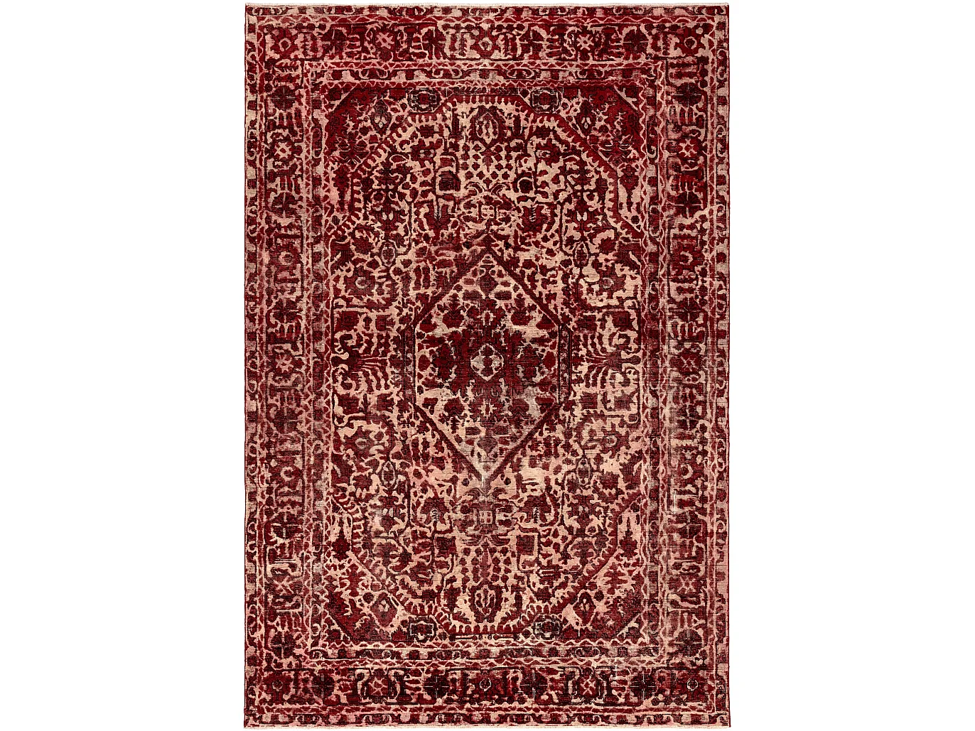 Tapis de laine 192x295 rouge Vintage Royal