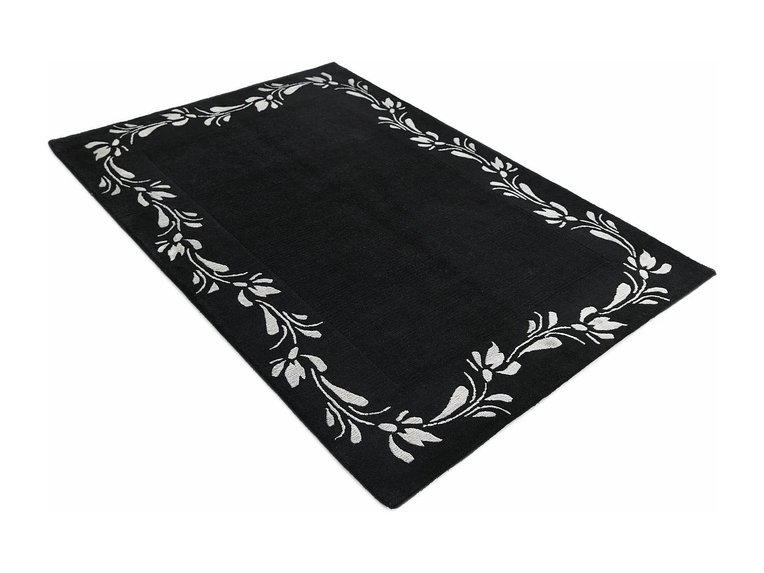 Tapis de laine 124x183 noir Darya