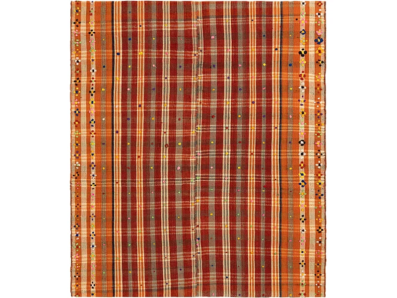 Wollteppich 165x190 Rot Jajim