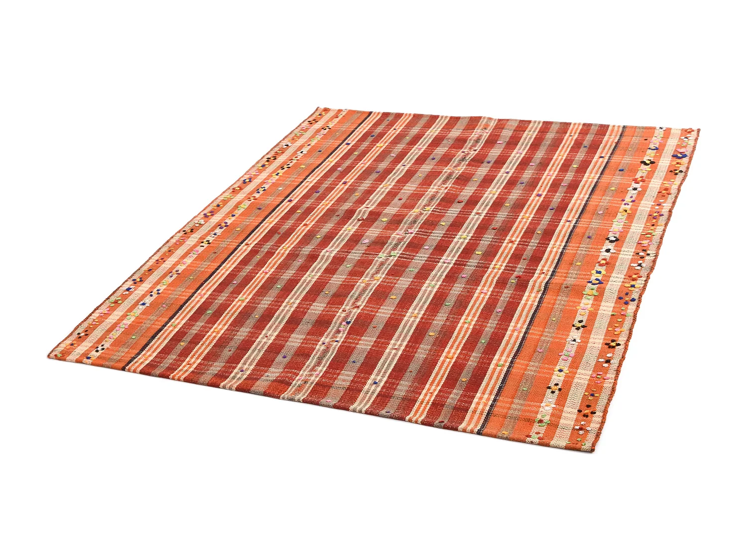 Tapis de laine 165x190 rouge Jajim