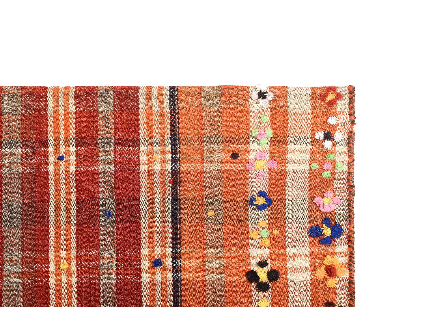 Tapis de laine 165x190 rouge Jajim