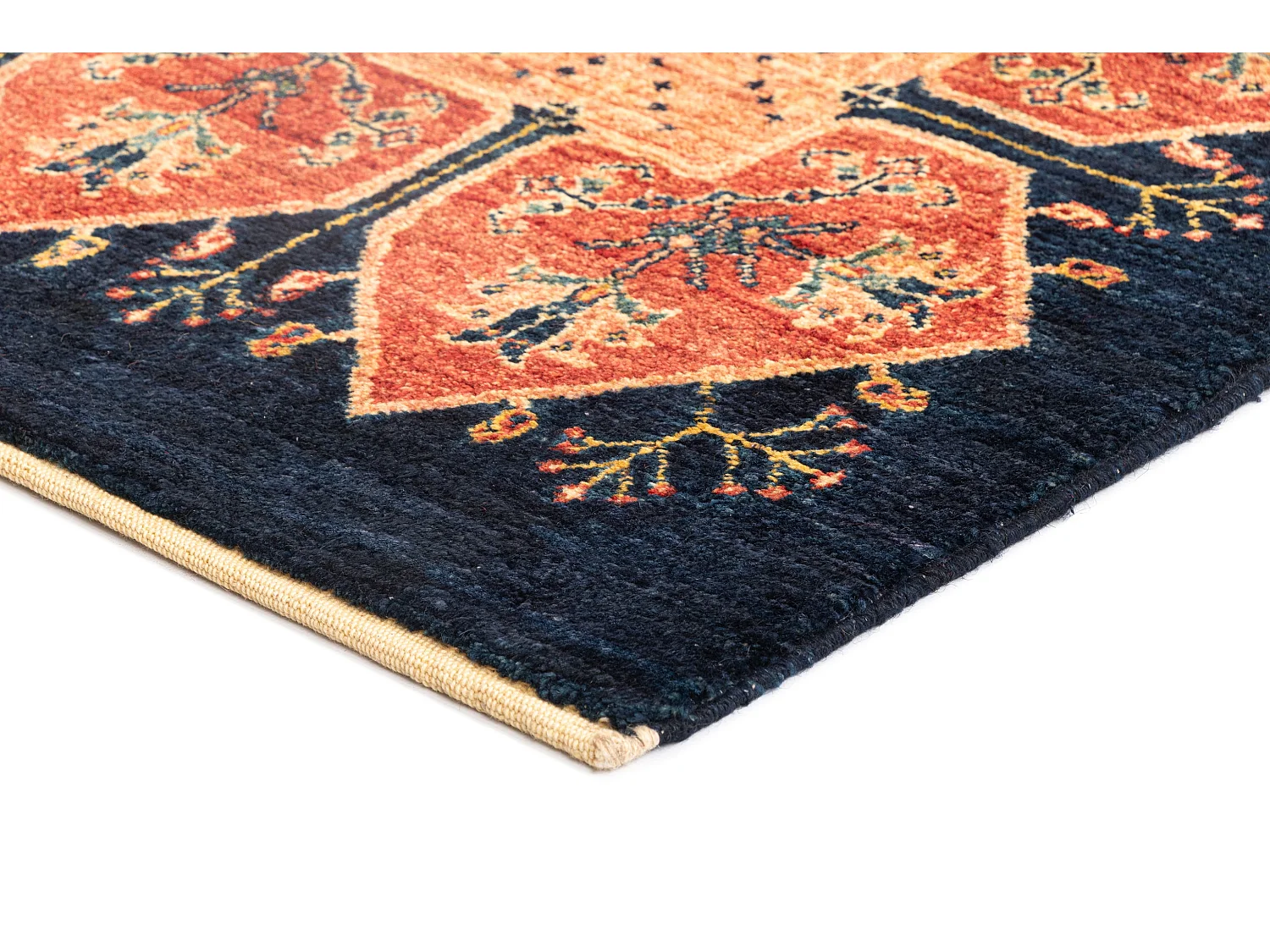 Loper-Woltapijt 207x78 Blauw Kashkuli