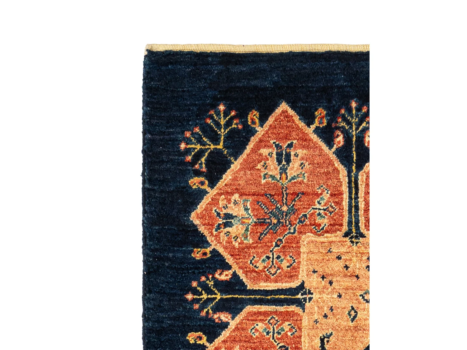 Loper-Woltapijt 207x78 Blauw Kashkuli